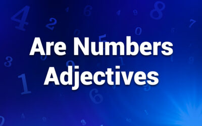 Are Numbers Adjectives? Exploring Grammar and Usage